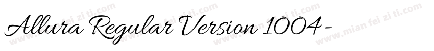 Allura Regular Version 1004字体转换